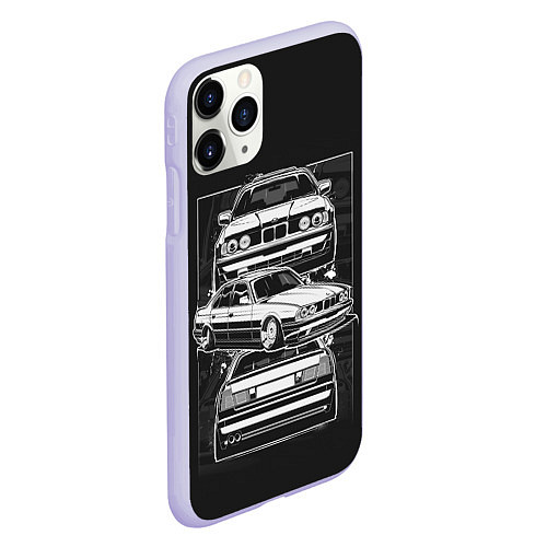 Чехол iPhone 11 Pro матовый BMW / 3D-Светло-сиреневый – фото 2