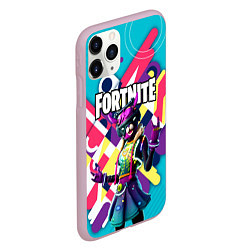 Чехол iPhone 11 Pro матовый FORTNITE, цвет: 3D-розовый — фото 2