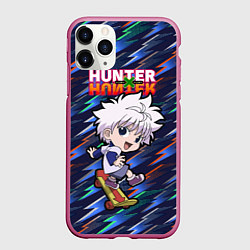 Чехол iPhone 11 Pro матовый Киллуа Hunter x Hunter, цвет: 3D-малиновый