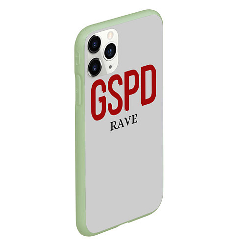 Чехол iPhone 11 Pro матовый GSPD rave / 3D-Салатовый – фото 2
