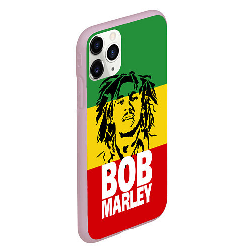 Чехол iPhone 11 Pro матовый Bob Marley / 3D-Розовый – фото 2