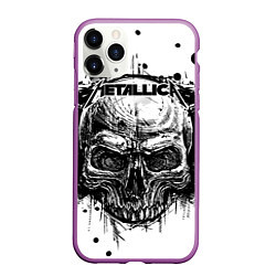 Чехол iPhone 11 Pro матовый Metallica, цвет: 3D-фиолетовый