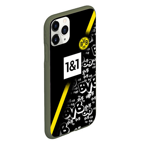 Чехол iPhone 11 Pro матовый Dortmund 20202021 ФОРМА / 3D-Темно-зеленый – фото 2