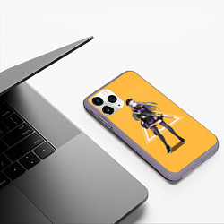 Чехол iPhone 11 Pro матовый Аниме, цвет: 3D-серый — фото 2