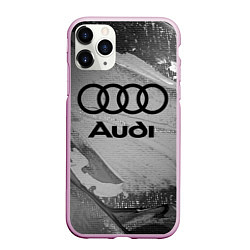 Чехол iPhone 11 Pro матовый AUDI АУДИ, цвет: 3D-розовый