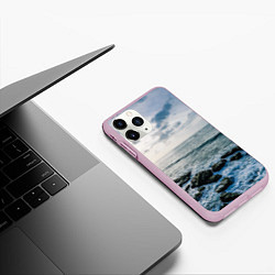 Чехол iPhone 11 Pro матовый Море, цвет: 3D-розовый — фото 2