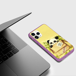 Чехол iPhone 11 Pro матовый Заказывали Панду? ?, цвет: 3D-фиолетовый — фото 2