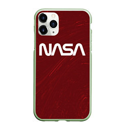 Чехол iPhone 11 Pro матовый NASA НАСА, цвет: 3D-салатовый
