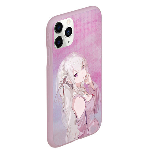 Чехол iPhone 11 Pro матовый Эмилия / 3D-Розовый – фото 2