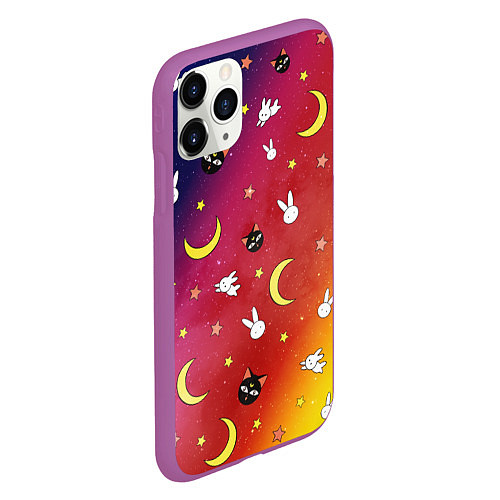 Чехол iPhone 11 Pro матовый SAILOR MOON / 3D-Фиолетовый – фото 2