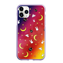 Чехол iPhone 11 Pro матовый SAILOR MOON, цвет: 3D-светло-сиреневый