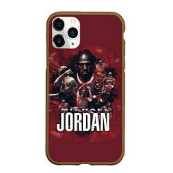 Чехол iPhone 11 Pro матовый MICHAEL JORDAN, цвет: 3D-коричневый