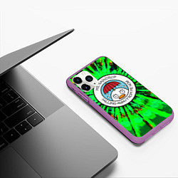 Чехол iPhone 11 Pro матовый ПИНГВИНЧИК, цвет: 3D-фиолетовый — фото 2