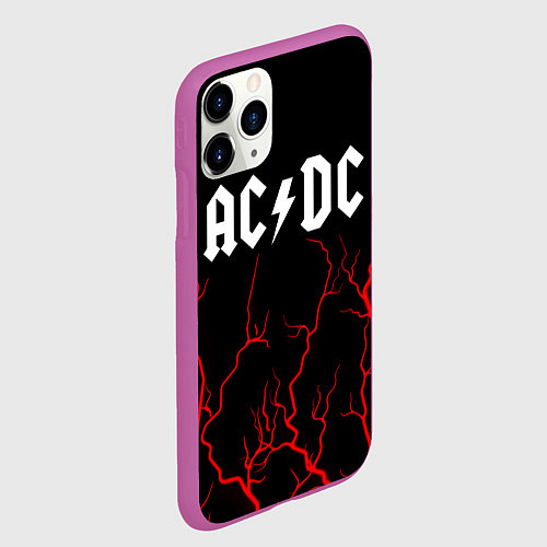 Чехол iPhone 11 Pro матовый AC DС / 3D-Фиолетовый – фото 2