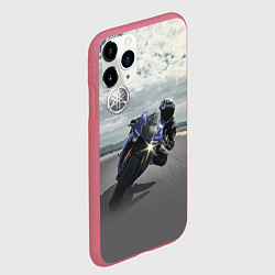 Чехол iPhone 11 Pro матовый Yamaha, цвет: 3D-малиновый — фото 2