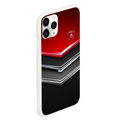 Чехол iPhone 11 Pro матовый Lamborghini, цвет: 3D-белый — фото 2