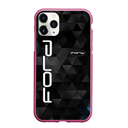 Чехол iPhone 11 Pro матовый FORD, цвет: 3D-малиновый