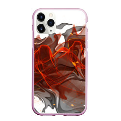 Чехол iPhone 11 Pro матовый ОГОНЬ, цвет: 3D-розовый