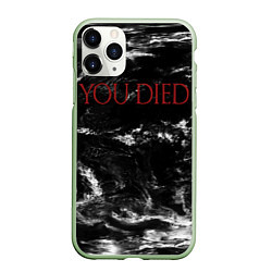 Чехол iPhone 11 Pro матовый YOU DIED, цвет: 3D-салатовый