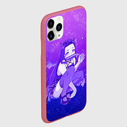 Чехол iPhone 11 Pro матовый Nezuko, цвет: 3D-малиновый — фото 2