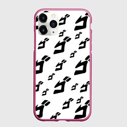 Чехол iPhone 11 Pro матовый JoJo Bizarre Adventure, цвет: 3D-малиновый