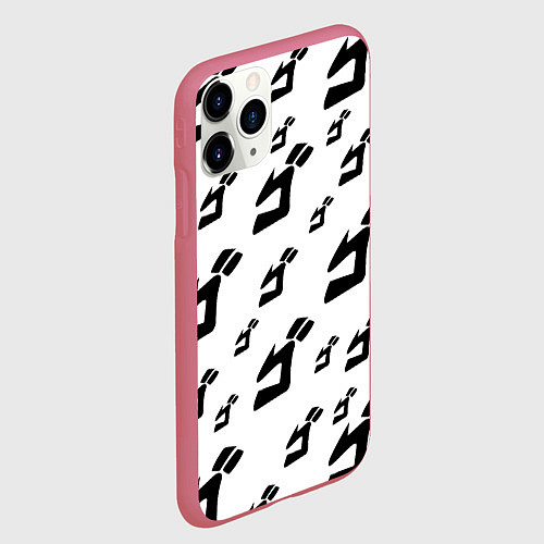 Чехол iPhone 11 Pro матовый JoJo Bizarre Adventure / 3D-Малиновый – фото 2