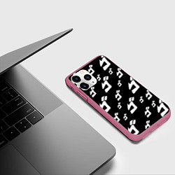 Чехол iPhone 11 Pro матовый JoJo Bizarre Adventure, цвет: 3D-малиновый — фото 2