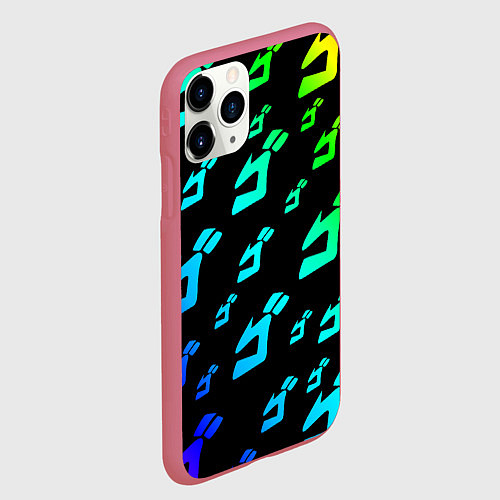 Чехол iPhone 11 Pro матовый JoJo Bizarre Adventure / 3D-Малиновый – фото 2