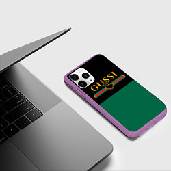 Чехол iPhone 11 Pro матовый GUSSI ГУСИ, цвет: 3D-фиолетовый — фото 2