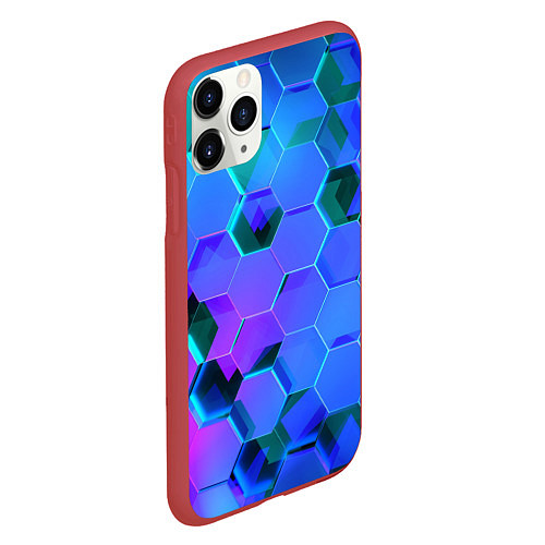 Чехол iPhone 11 Pro матовый Geometry / 3D-Красный – фото 2