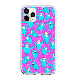 Чехол iPhone 11 Pro матовый Fall guys Pink