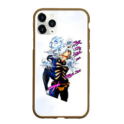 Чехол iPhone 11 Pro матовый JoJo Bizarre Adventure, цвет: 3D-коричневый
