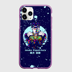Чехол iPhone 11 Pro матовый JoJo Bizarre Adventure, цвет: 3D-фиолетовый