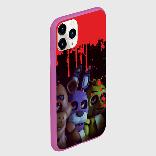 Чехол iPhone 11 Pro матовый Five Nights At Freddys / 3D-Фиолетовый – фото 2