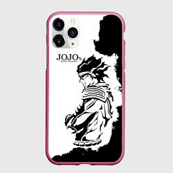 Чехол iPhone 11 Pro матовый JoJo Bizarre Adventure, цвет: 3D-малиновый