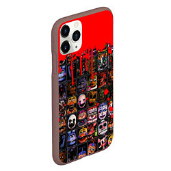 Чехол iPhone 11 Pro матовый Five Nights At Freddys, цвет: 3D-коричневый — фото 2