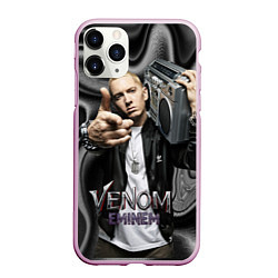 Чехол iPhone 11 Pro матовый Eminem-Venom, цвет: 3D-розовый