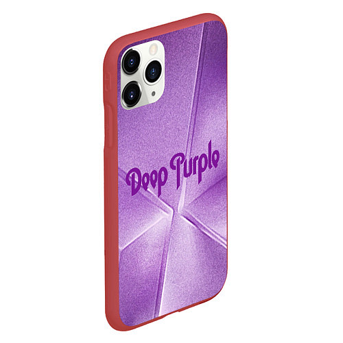 Чехол iPhone 11 Pro матовый Deep Purple / 3D-Красный – фото 2