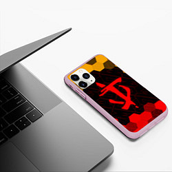 Чехол iPhone 11 Pro матовый DOOM ДУМ, цвет: 3D-розовый — фото 2