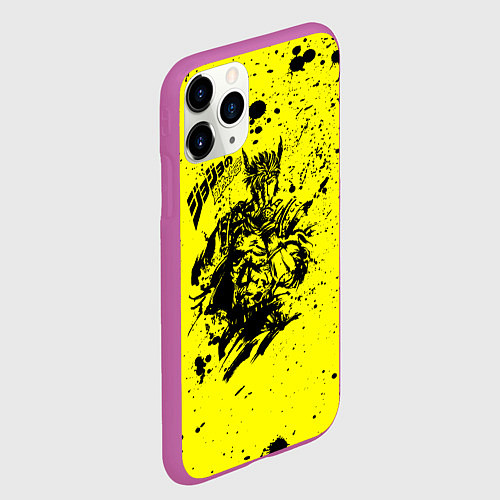 Чехол iPhone 11 Pro матовый JoJo Bizarre Adventure / 3D-Фиолетовый – фото 2
