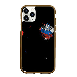Чехол iPhone 11 Pro матовый Герб, цвет: 3D-коричневый