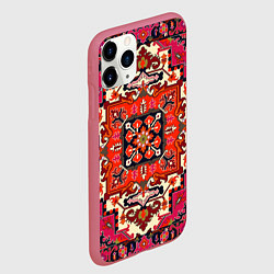 Чехол iPhone 11 Pro матовый Бордовый ковер, цвет: 3D-малиновый — фото 2