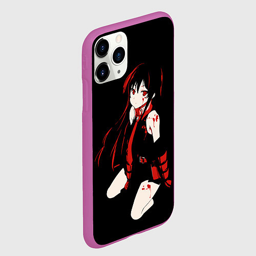 Чехол iPhone 11 Pro матовый Убийца Акаме / 3D-Фиолетовый – фото 2