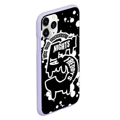 Чехол iPhone 11 Pro матовый Five Nights at Freddy / 3D-Светло-сиреневый – фото 2