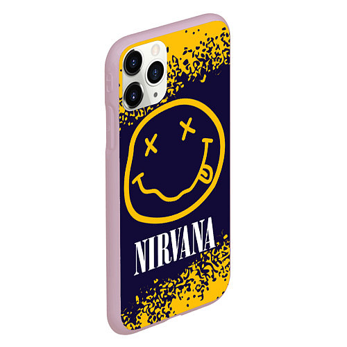 Чехол iPhone 11 Pro матовый NIRVANA НИРВАНА / 3D-Розовый – фото 2