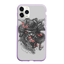 Чехол iPhone 11 Pro матовый Samurai, цвет: 3D-сиреневый