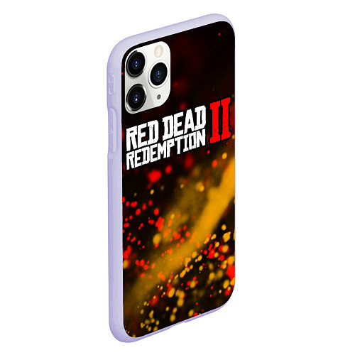 Чехол iPhone 11 Pro матовый RED DEAD REDEMPTION 2 / 3D-Светло-сиреневый – фото 2