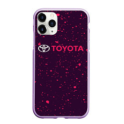 Чехол iPhone 11 Pro матовый TOYOTA ТОЙОТА, цвет: 3D-сиреневый