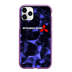 Чехол iPhone 11 Pro матовый MITSUBISHI, цвет: 3D-фиолетовый