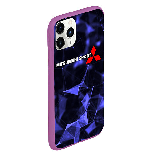 Чехол iPhone 11 Pro матовый MITSUBISHI / 3D-Фиолетовый – фото 2